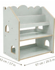 MeowBaby Montessori MDF House Bookcase - Mint