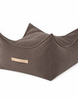 MeowBaby® Pouffe For Children, Square, Corduroy - Taupe