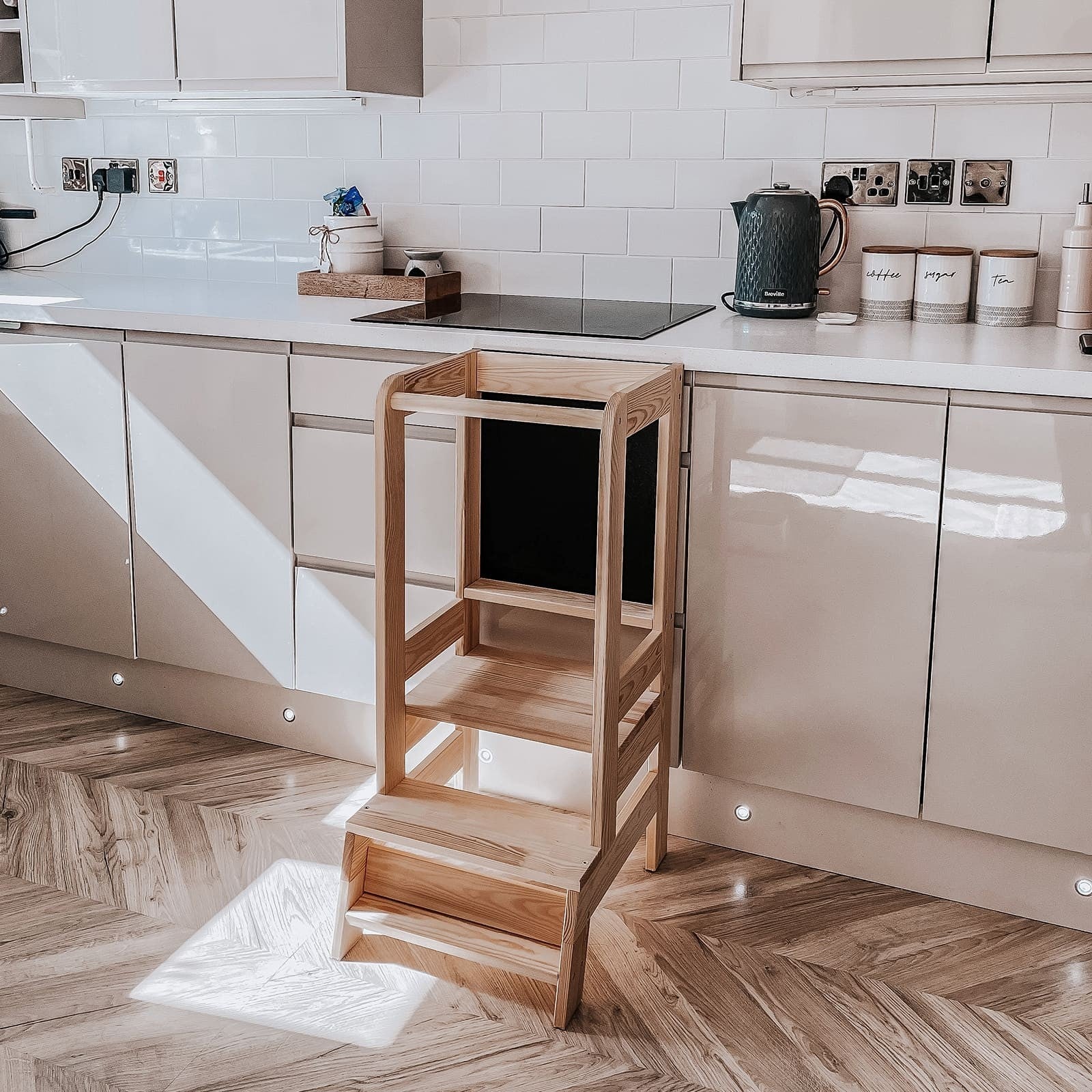 Natural Wooden Kitchen Helper for Children