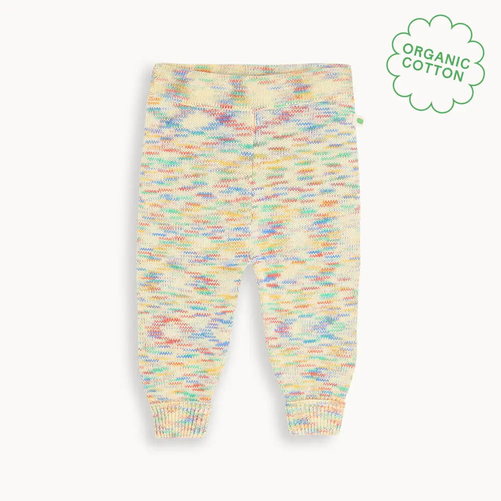 Space-Dye Organic Cotton Knitted Baby &amp; Kids Jogging Trouser