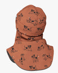 Kids Merino Balaclava in Copper Dogs Print