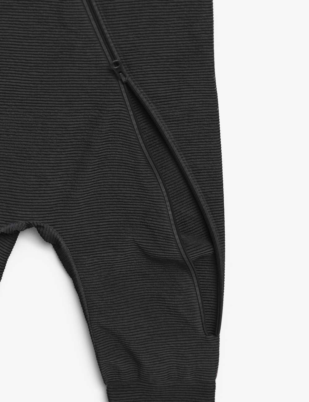 Merino Wool Baby Romper with Ottoman Stripes