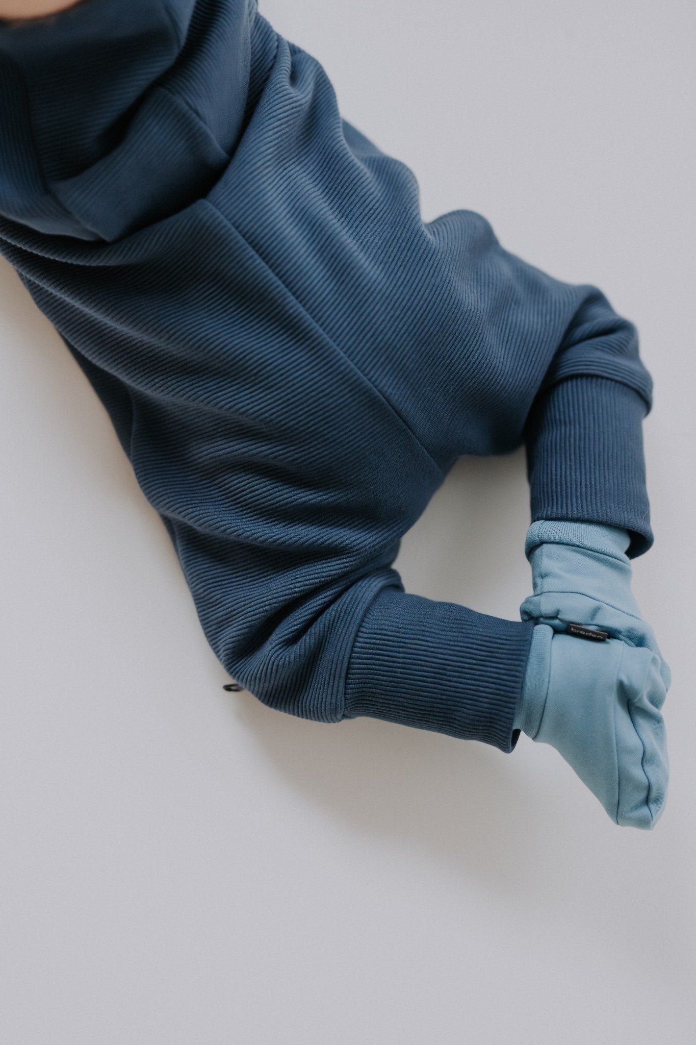 Merino Wool Baby Romper with Ottoman Stripes