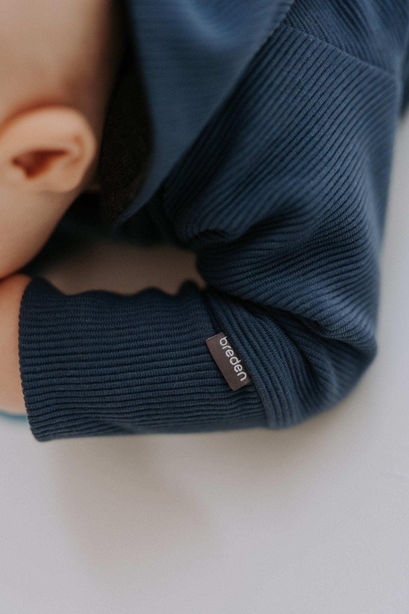 Merino Wool Baby Romper with Ottoman Stripes