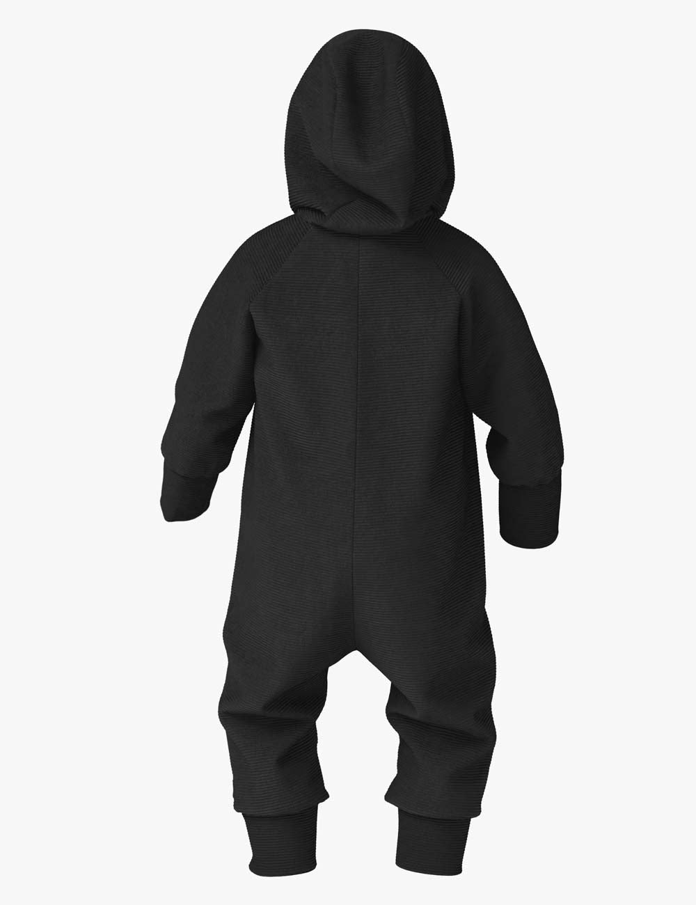 Merino Wool Baby Romper with Ottoman Stripes