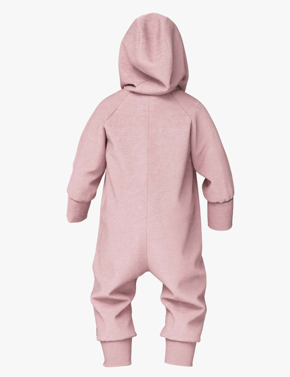 Merino Wool Baby Romper with Ottoman Stripes