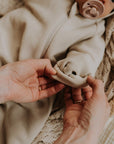 Beige Merino Wool Baby Romper Milo