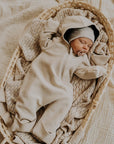 Beige Merino Wool Baby Romper Milo