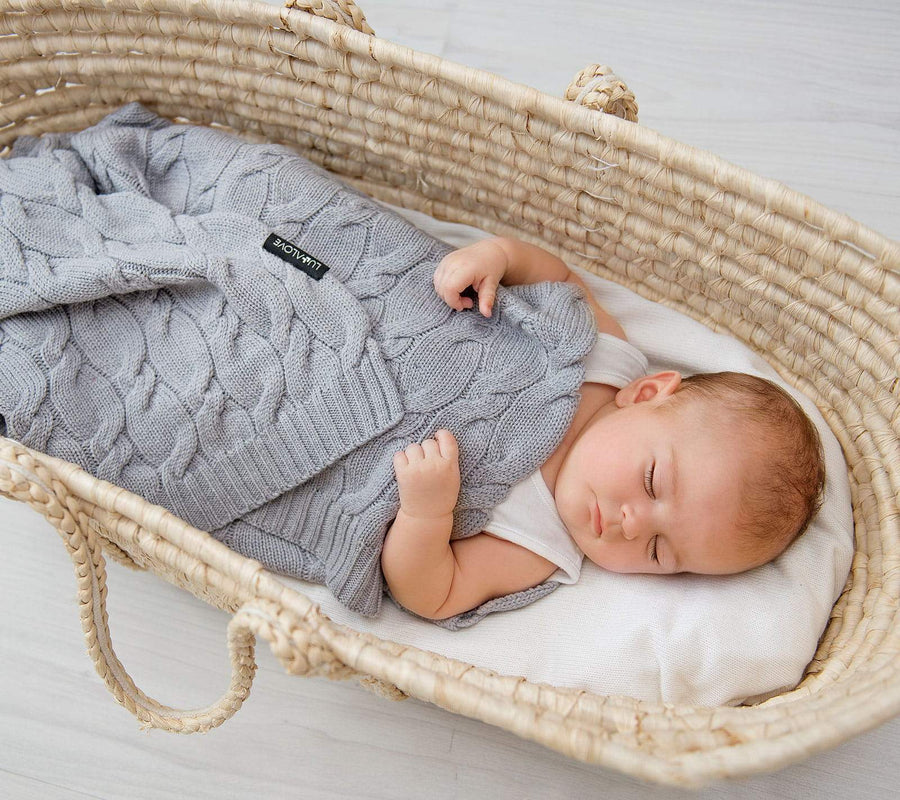 Merino Wool Baby Blanket - Grey