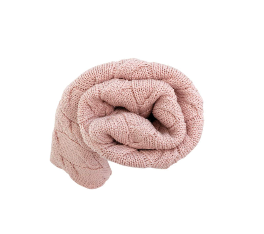 Merino Wool Baby Blanket - Powder pink
