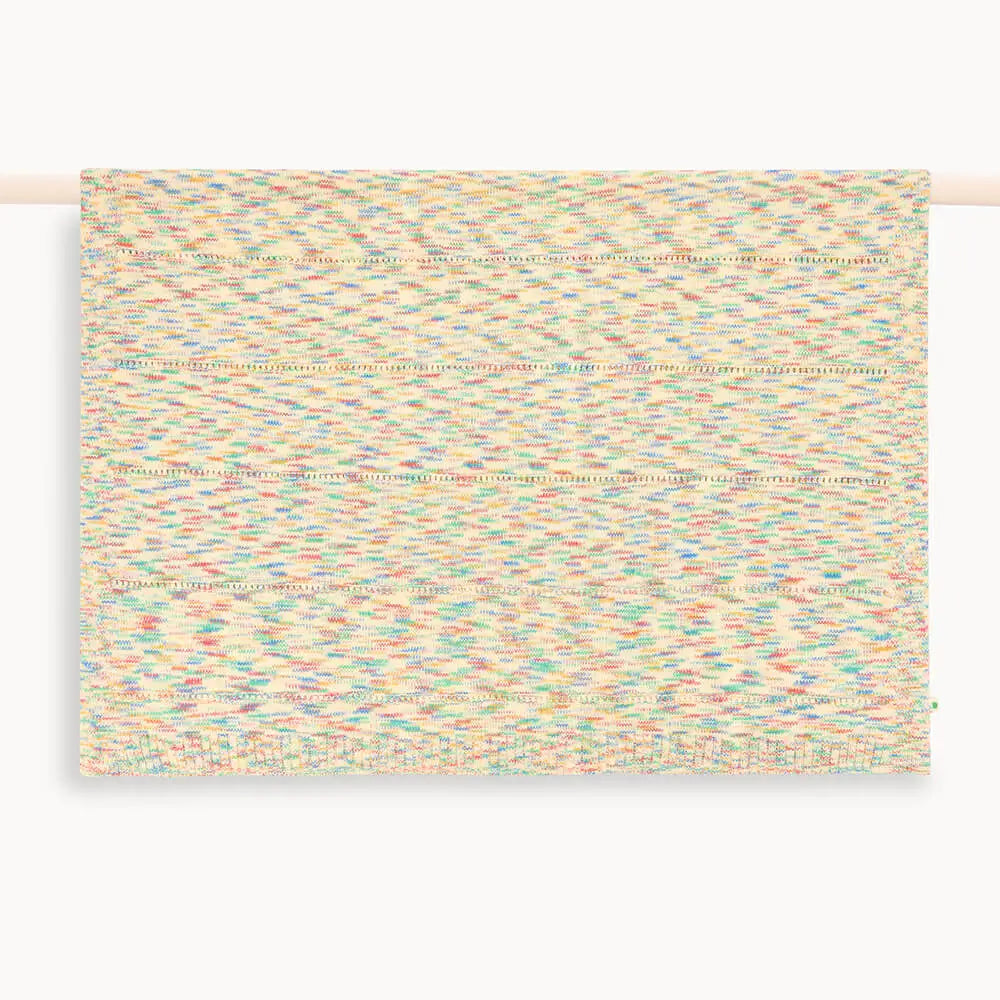 Space-Dye Organic Cotton Knitted Baby Blanket