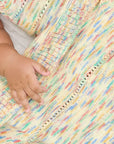 Space-Dye Organic Cotton Knitted Baby Blanket