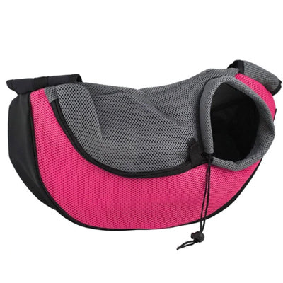 Small Dog Carrier Messenger Style Black Pink & Grey 2 Sizes