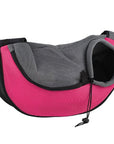 Small Dog Carrier Messenger Style Black Pink & Grey 2 Sizes