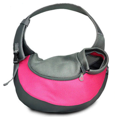 Small Dog Carrier Messenger Style Black Pink & Grey 2 Sizes