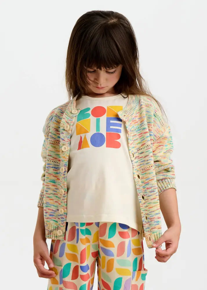 Space-Dye Organic Cotton Baby &amp; Kids Cardigan- Meteor
