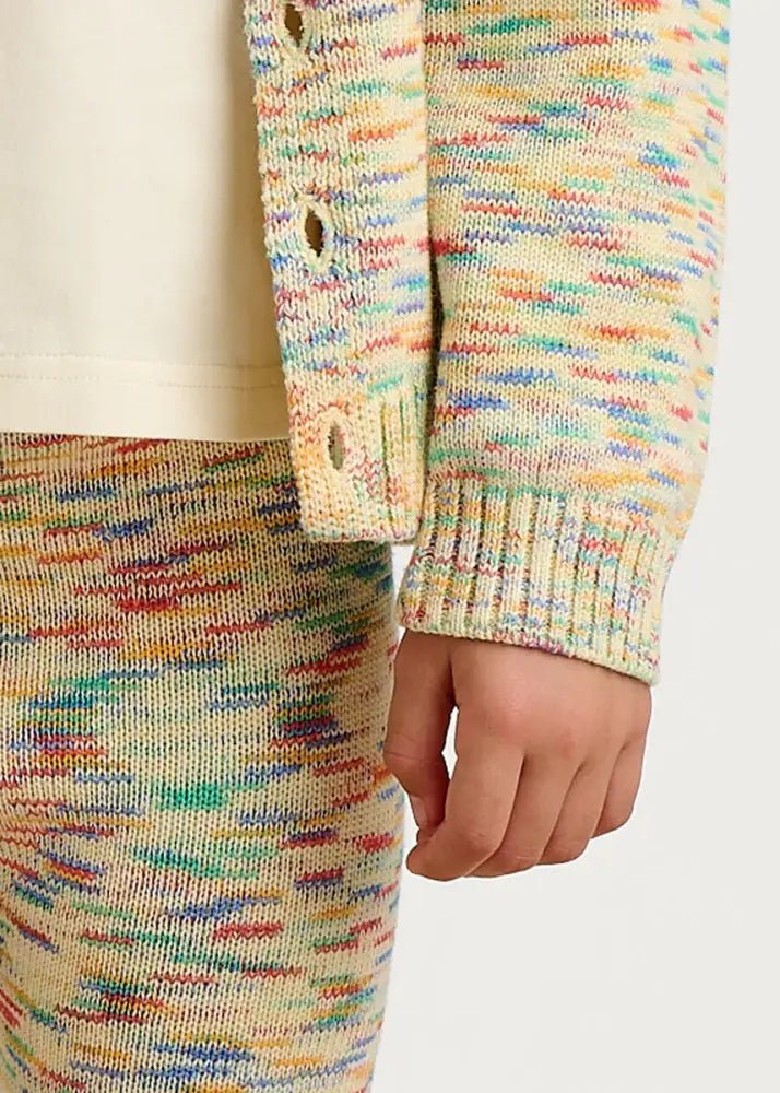 Space-Dye Organic Cotton Baby &amp; Kids Cardigan- Meteor