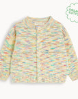 Space-Dye Organic Cotton Baby & Kids Cardigan- Meteor