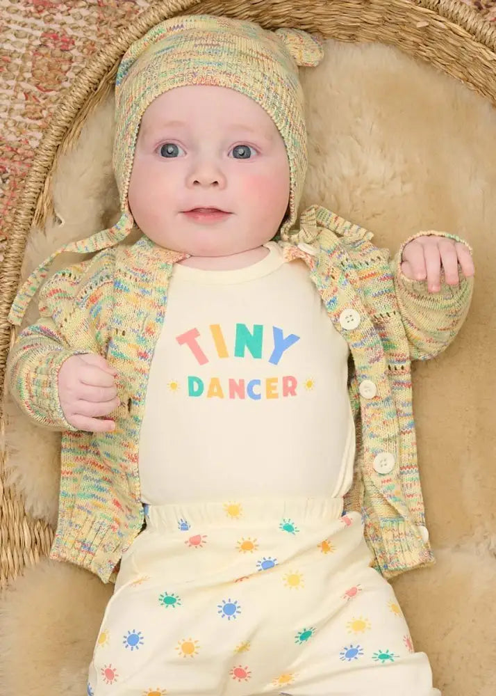 Space-Dye Organic Cotton Baby &amp; Kids Cardigan- Meteor