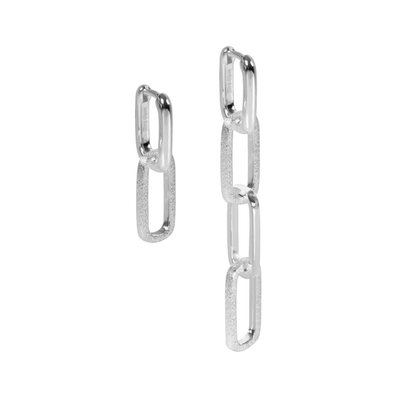 Inspired by City Vibes: Metropolitan Series 925 Silver Earrings - Trendy Asymmetrical Design by MyaMoon at www.brixbailey.com