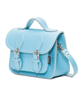 Handmade Leather Micro Satchel - Pastel Baby Blue