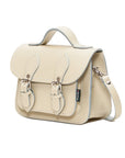 Handmade Leather Micro Satchel - Pastel Cream
