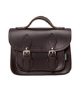 Handmade Leather Micro Satchel - Dark Brown