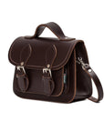Handmade Leather Micro Satchel - Dark Brown