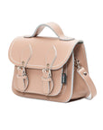 Handmade Leather Micro Satchel - Iced Coffee