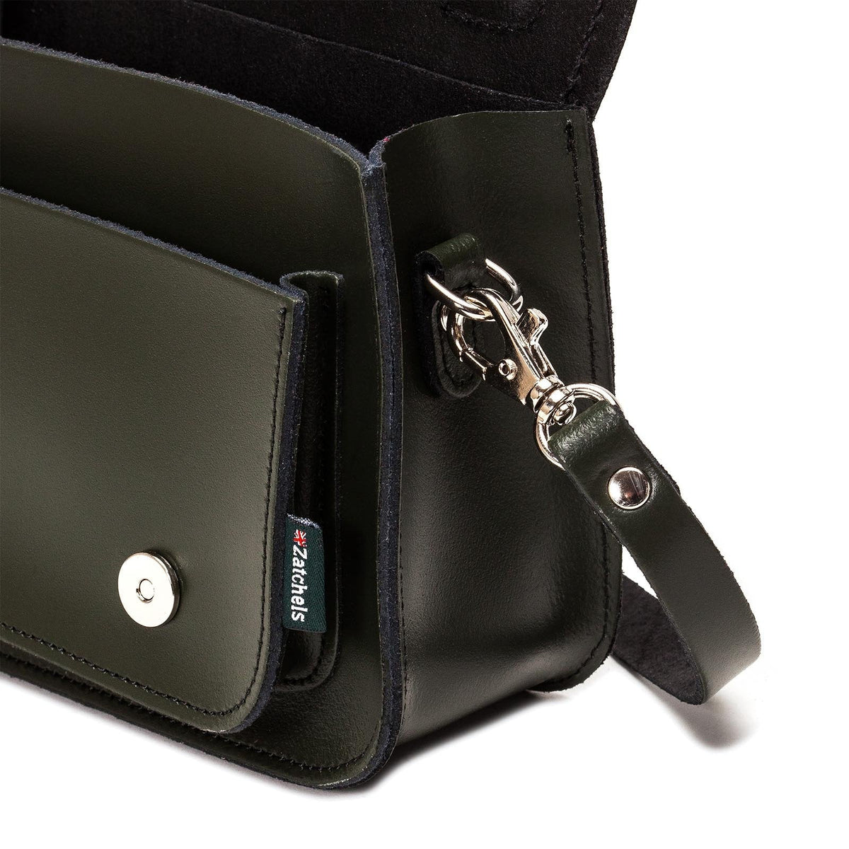 Handmade Leather Micro Satchel - Ivy Green
