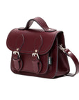 Handmade Leather Micro Satchel - Marsala Red