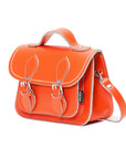 Handmade Leather Micro Satchel - Orange