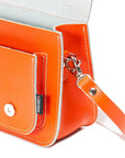 Handmade Leather Micro Satchel - Orange