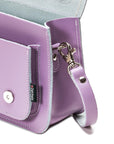 Handmade Leather Micro Satchel - Pastel Violet