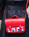 Union Jack Midi Satchel - Pillar Box Red