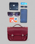 Leather Midi Satchel - Rose Quartz