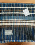 Large Checked Random Recycled Wool Blanket