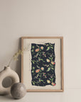 No.016 - Midnight Blooms - Vintage Archive Poster Prints