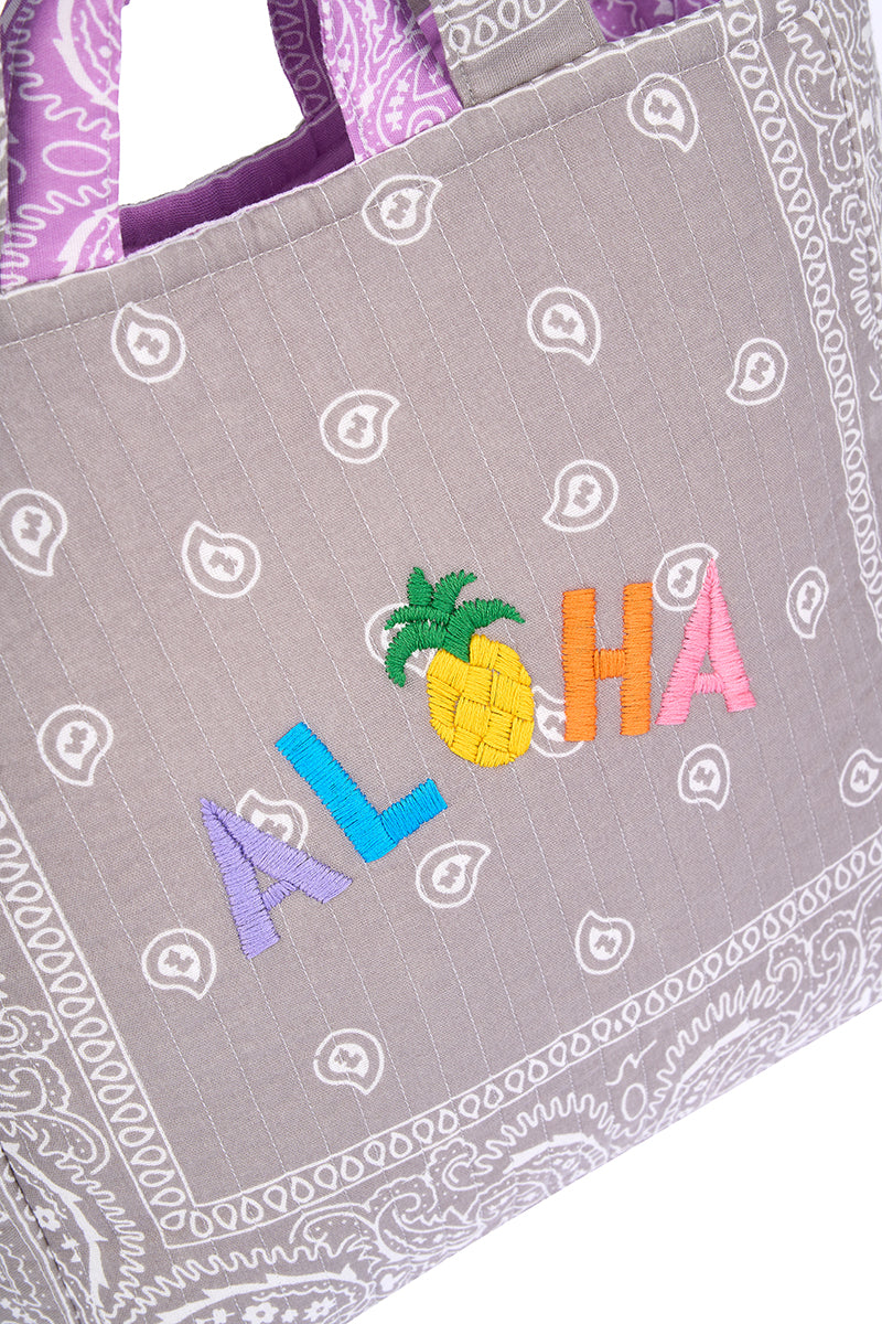 LEO Quilted Maxi Tote Çanta - ALOHA