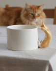 Ginger Cat Handle Mug – Handcrafted Ceramic