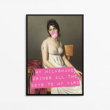 Luxury Milkshake Floral Wall Art Print, Premium Satin Paper, Elegant Contemporary Home Decor, Framed Ready, Best-Selling by Hi Society at brixbailey.com