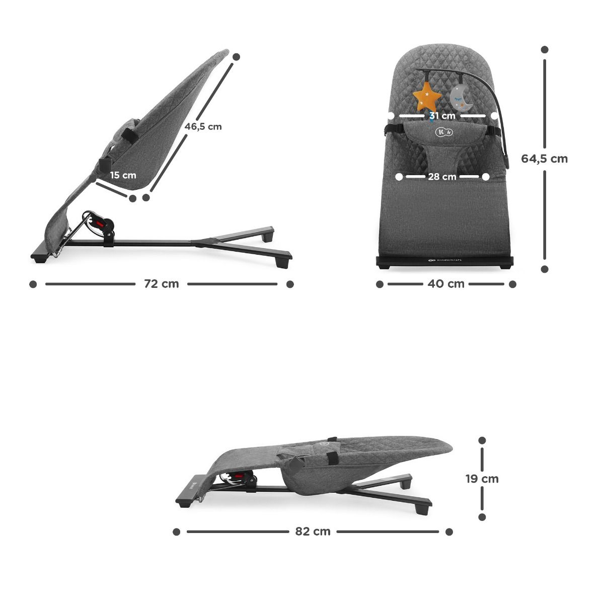 MIMI Minimalist Baby Bouncer – Soothing, Safe &amp; Adjustable by Kinderkraft at www.brixbailey.com