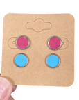 Mini cork stud earrings