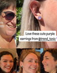 Mini cork stud earrings