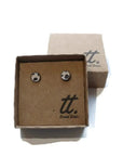 Mini cork stud earrings