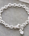 Mini Lifetime Silver Heart Charm Bracelet