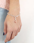 Mini Lifetime Rose Gold Heart Charm Bracelet