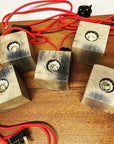 Mini oak cube lamp