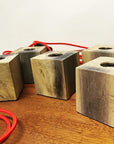 Mini oak cube lamp