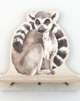 Mini Wall Shelf with Lemur Design